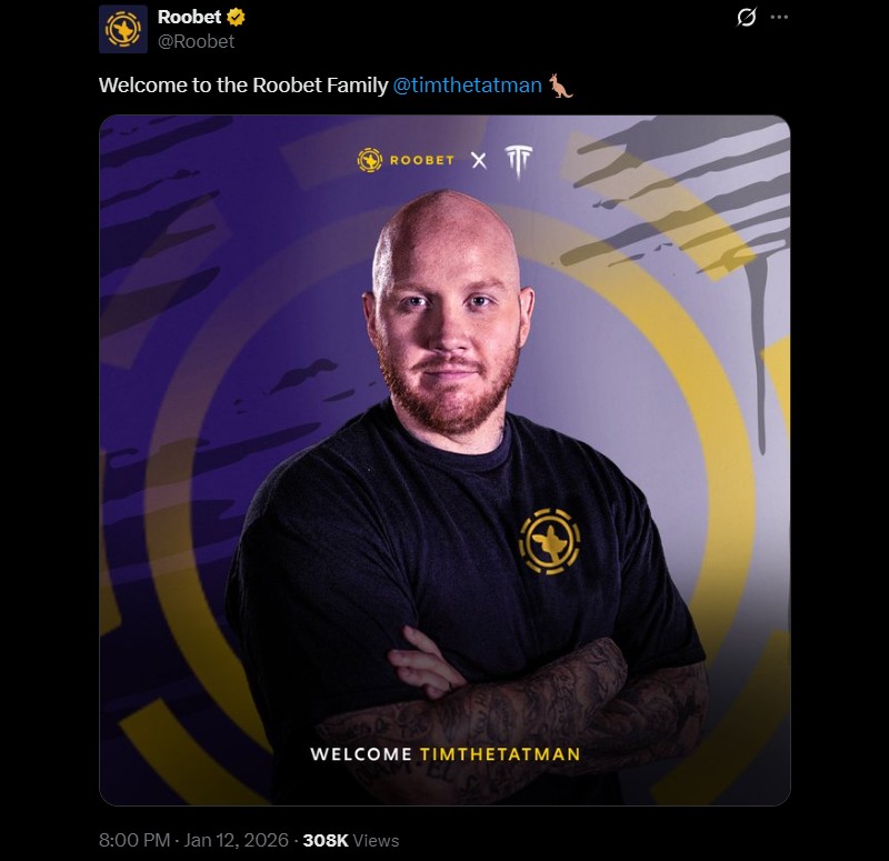 Twitter TimTheTatman Join Roobet Family